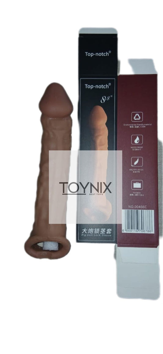 Silicon Dragon Condom 9" Inches Dark Color