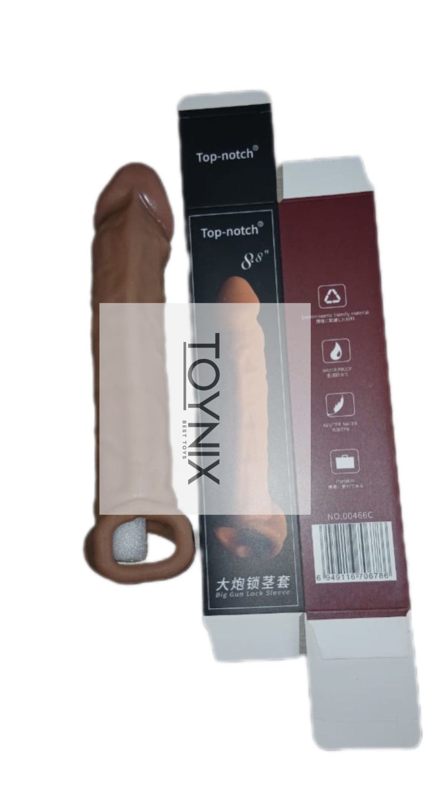 Silicon Dragon Condom 9" Inches Dark Color